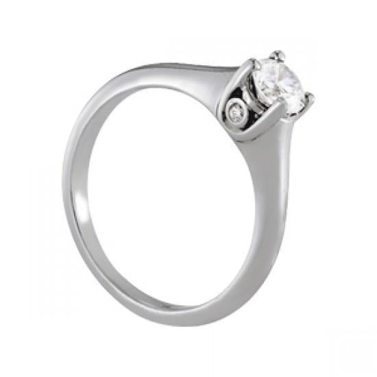 Real Solitaire Diamond Engagement Ring 0.75 Carats White Gold 14K - Solitaire Ring-harrychadent.ca