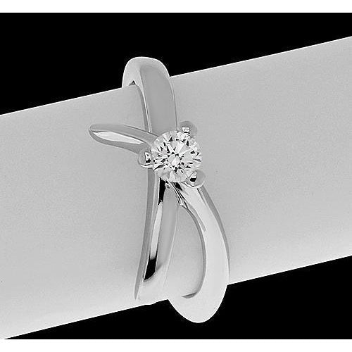 Real Solitaire Diamond Wedding Anniversary Ring 1 Carat White Gold 14K