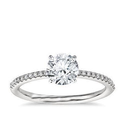 Real Sparkling 1.95 Carats Diamond Anniversary Ring White Gold 14K