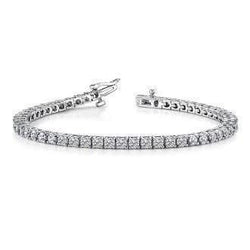 Real Tennis Diamond Lady Bracelet Fine Jewelry Solid White Gold 5.30 Carats