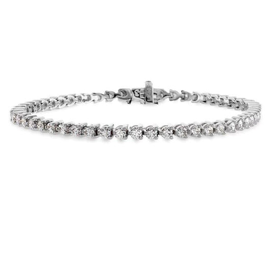 Real VS2 Diamonds Ladies Gold Bracelet - Tennis Bracelet-harrychadent.ca