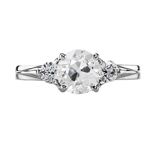 Real White Gold Diamond Ring For Women