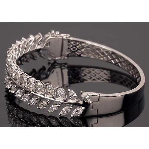 Real Women Bangle Diamond Marquise Prong Set 12.60 Carats - Bangle-harrychadent.ca