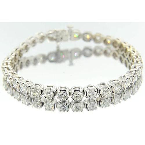 Real Women Diamond Bracelet 8.50 Carats White Gold Jewelry 14K New - Tennis Bracelet-harrychadent.ca