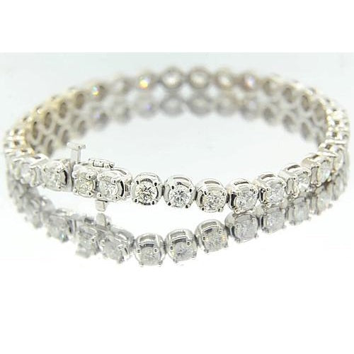 Real Women Diamond Bracelet 8.50 Carats White Gold Jewelry 14K New - Tennis Bracelet-harrychadent.ca