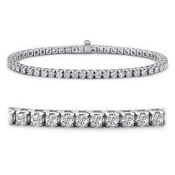 Real Women Natural Earth Mined Diamond Jewelry Bracelet Solid Gold White 14K 5.50 Carats