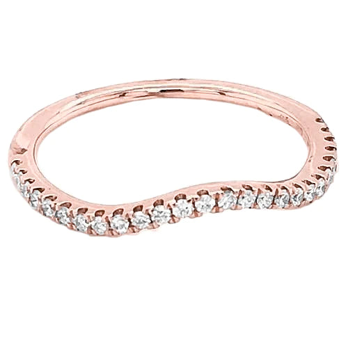 Lab Grown Diamond Anniversary Band 1 Carat Rose Gold 14K Ladies Jewelry New