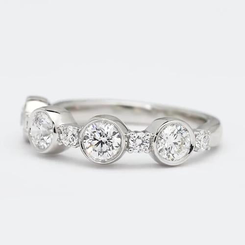 Real Lab Grown Diamond Anniversary Wedding Band 2.25 Carats Ladies Jewelry