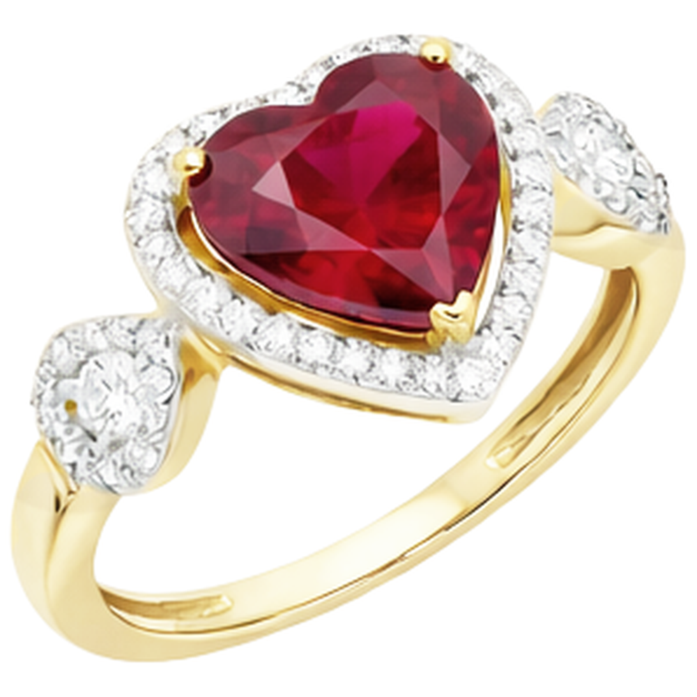 natural round ruby 6.65ct ring side angle