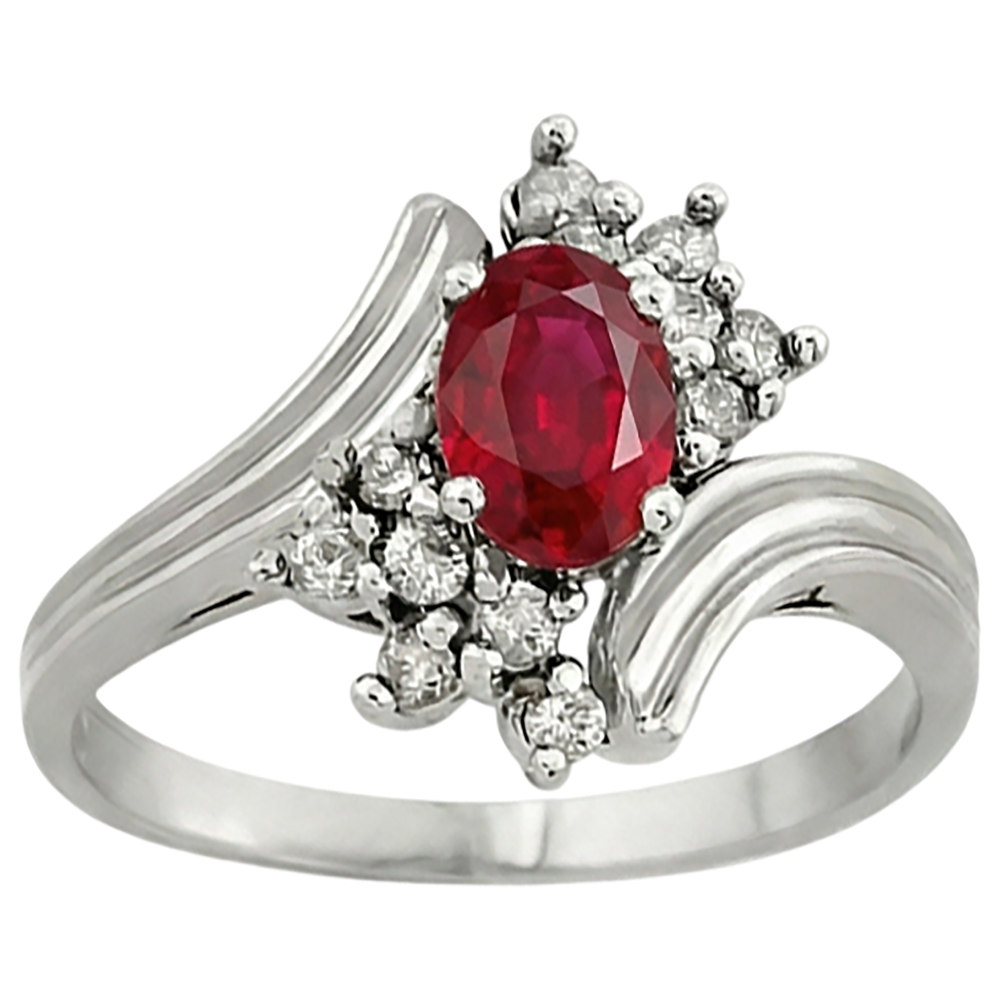 natural round ruby 1.50ct ring side angle