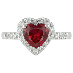 Red Ruby Gemstone With Natural Earth Mined Diamond ( Not Lab Grown ) Ring White Gold Jewelry 3.20 Carats