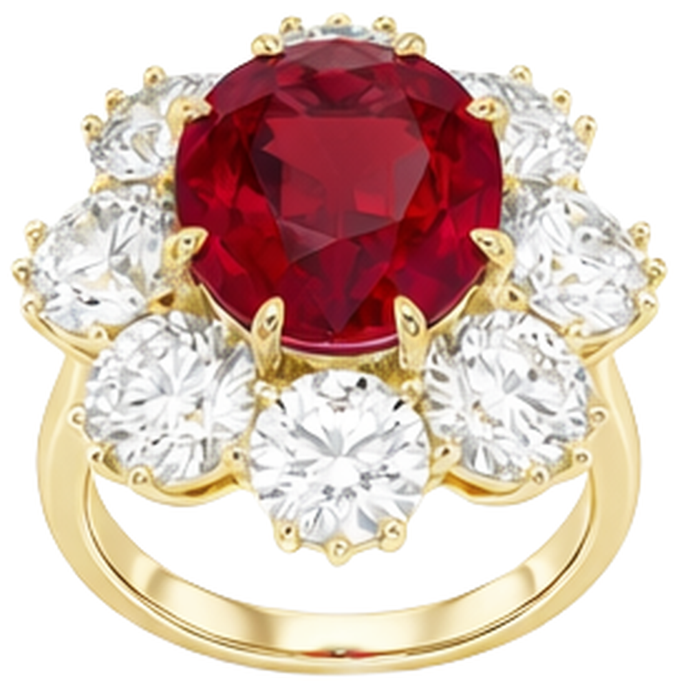 Red Ruby With Natural Earth Mined Diamond ( Not Lab Grown )s 3 Carats Engagement Ring 14K Yellow Gold