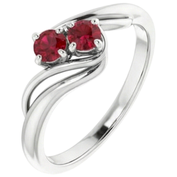 Ring Burmese Ruby 0.50 Carats Twisted Style Prong Setting Jewelry New