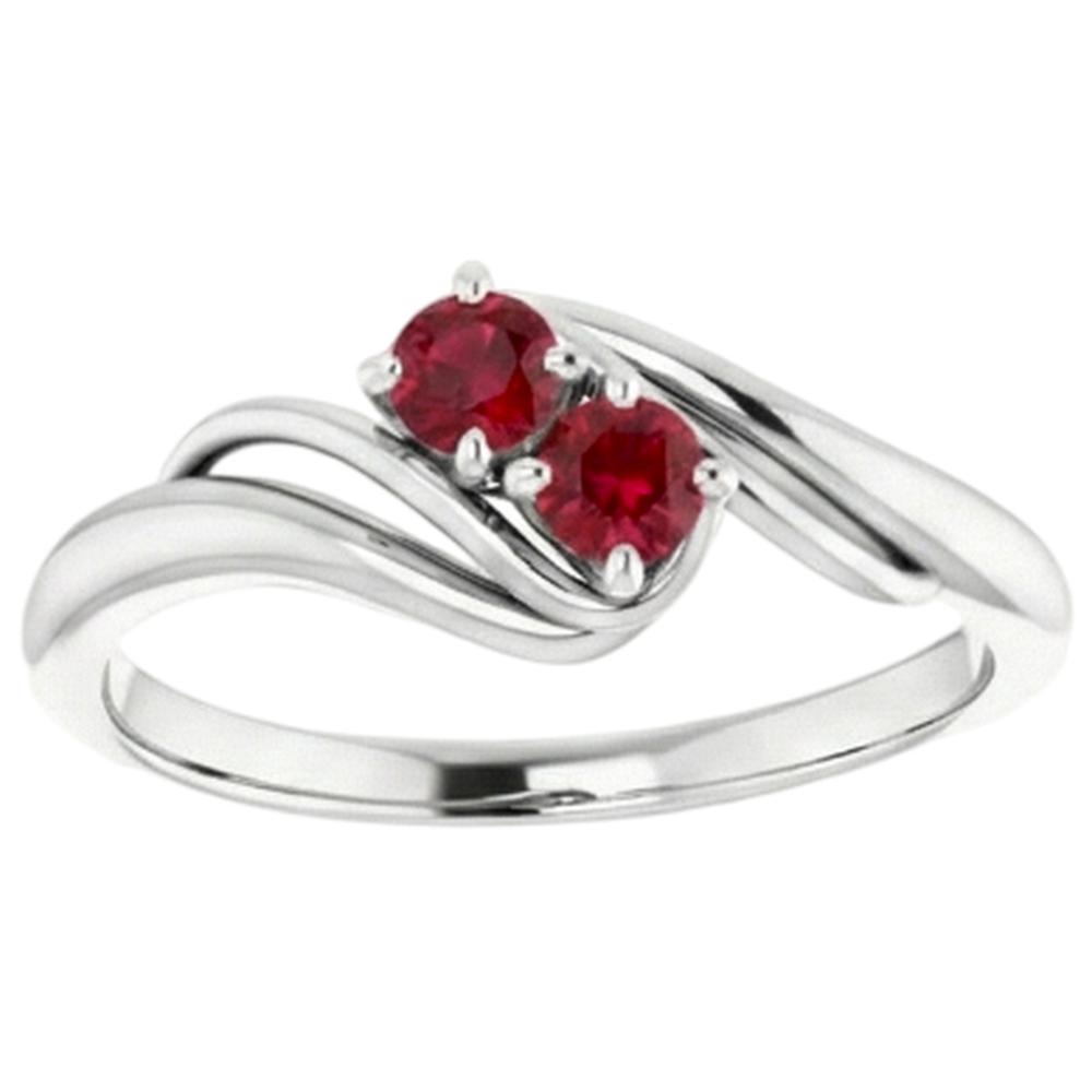 Ring Burmese Ruby 0.50 Carats Twisted Style Prong Setting Jewelry New