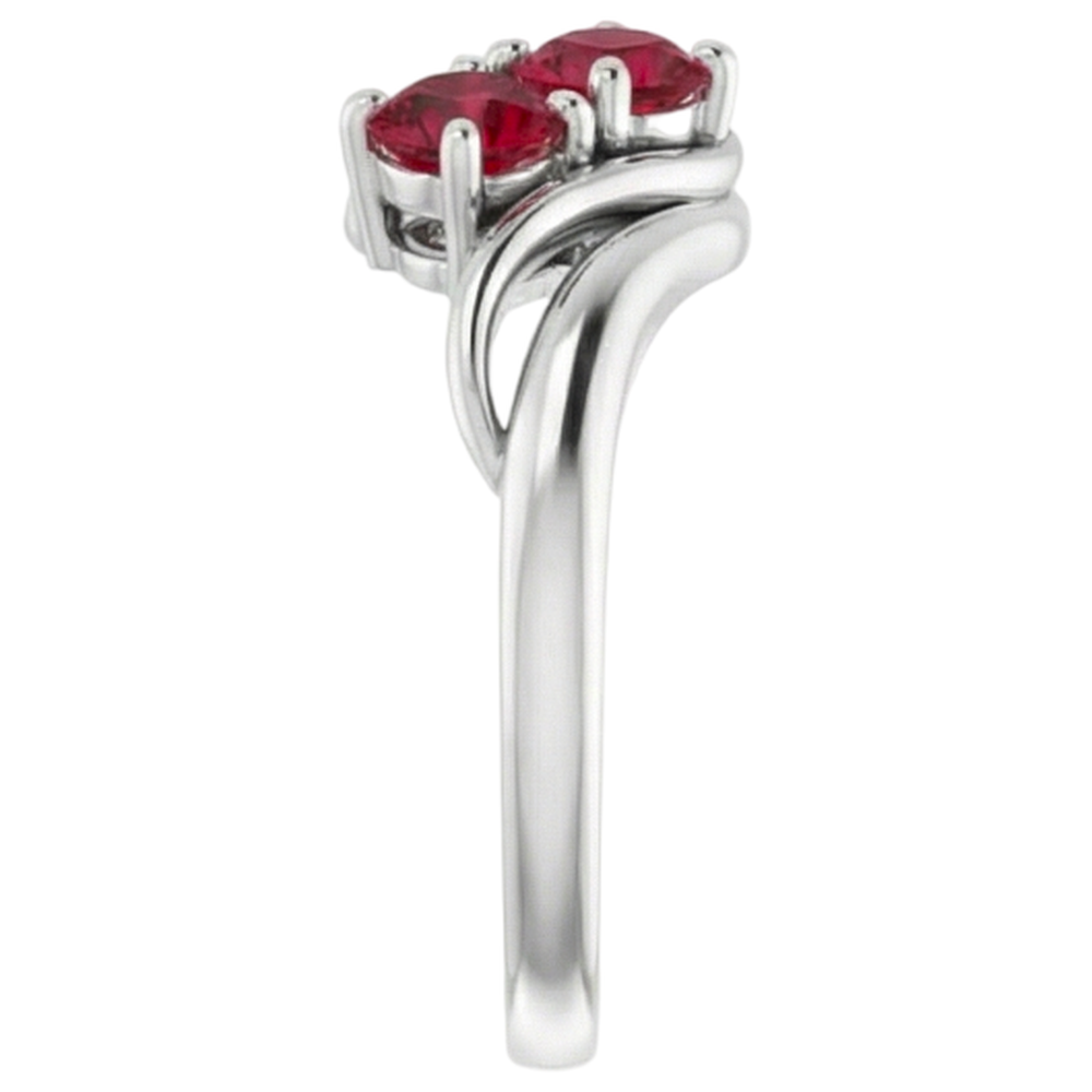 Ring Burmese Ruby 0.50 Carats Twisted Style Prong Setting Jewelry New