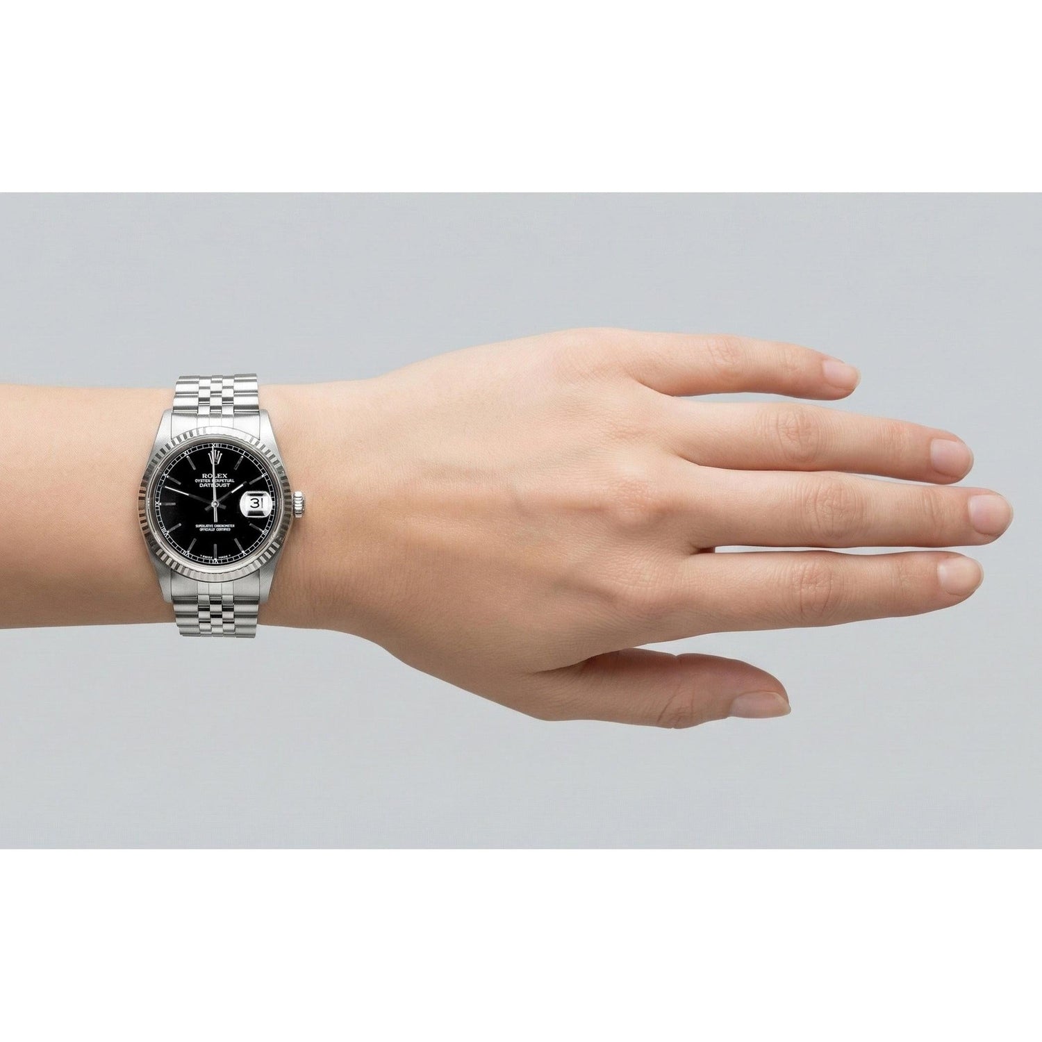 Genuine Gemstone Rolex ct Stainless Steel – top view