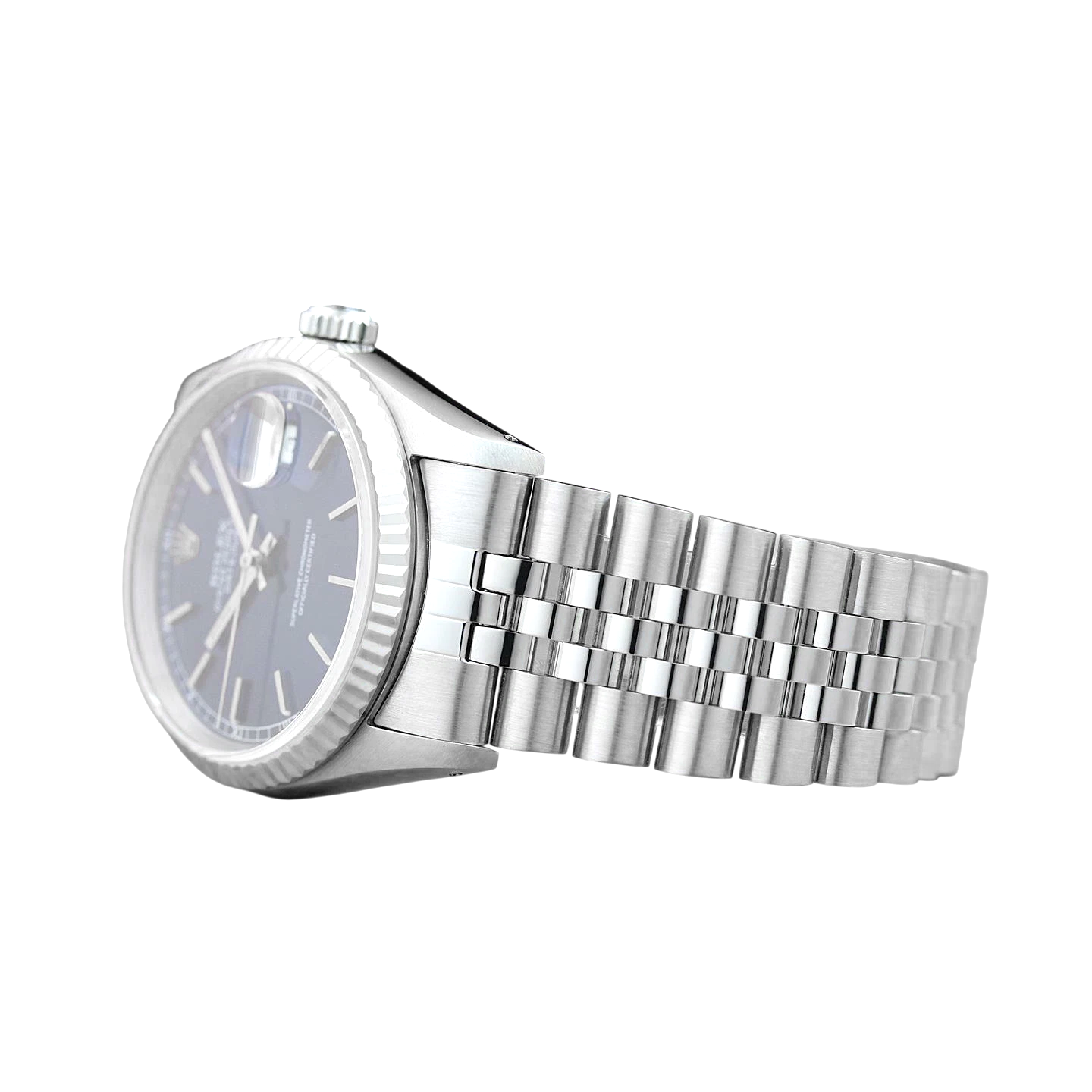 Rolex Datejust Year 2000 Blue Stick Dial 36 mm Stainless Steel Watch