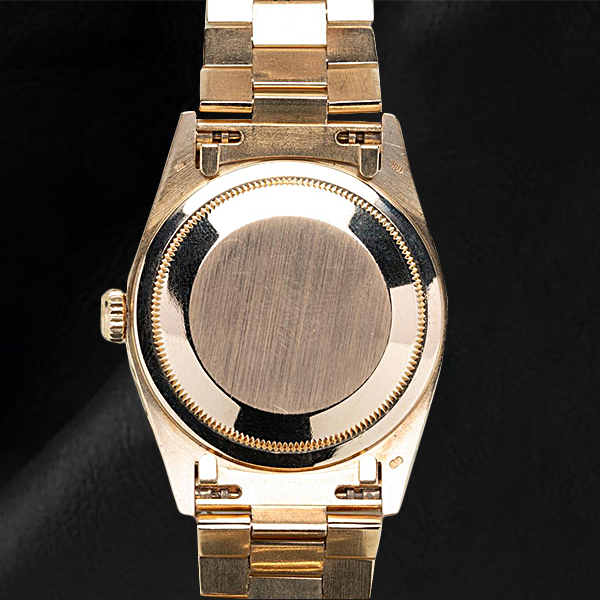 Natural Rolex Day-Date 36mm Champagne Stick Dial Yellow Gold Watch