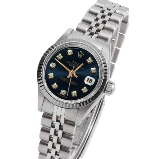 Rolex 26 mm Datejust Blue Diamond Dial Watch