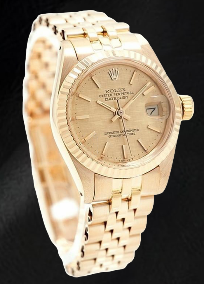 Rolex 26 mm Datejust Champagne Dial Yellow Gold Ladies Watch