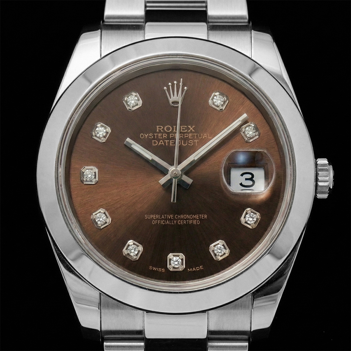 Fine Diamond ring in Stainless Steel – main view