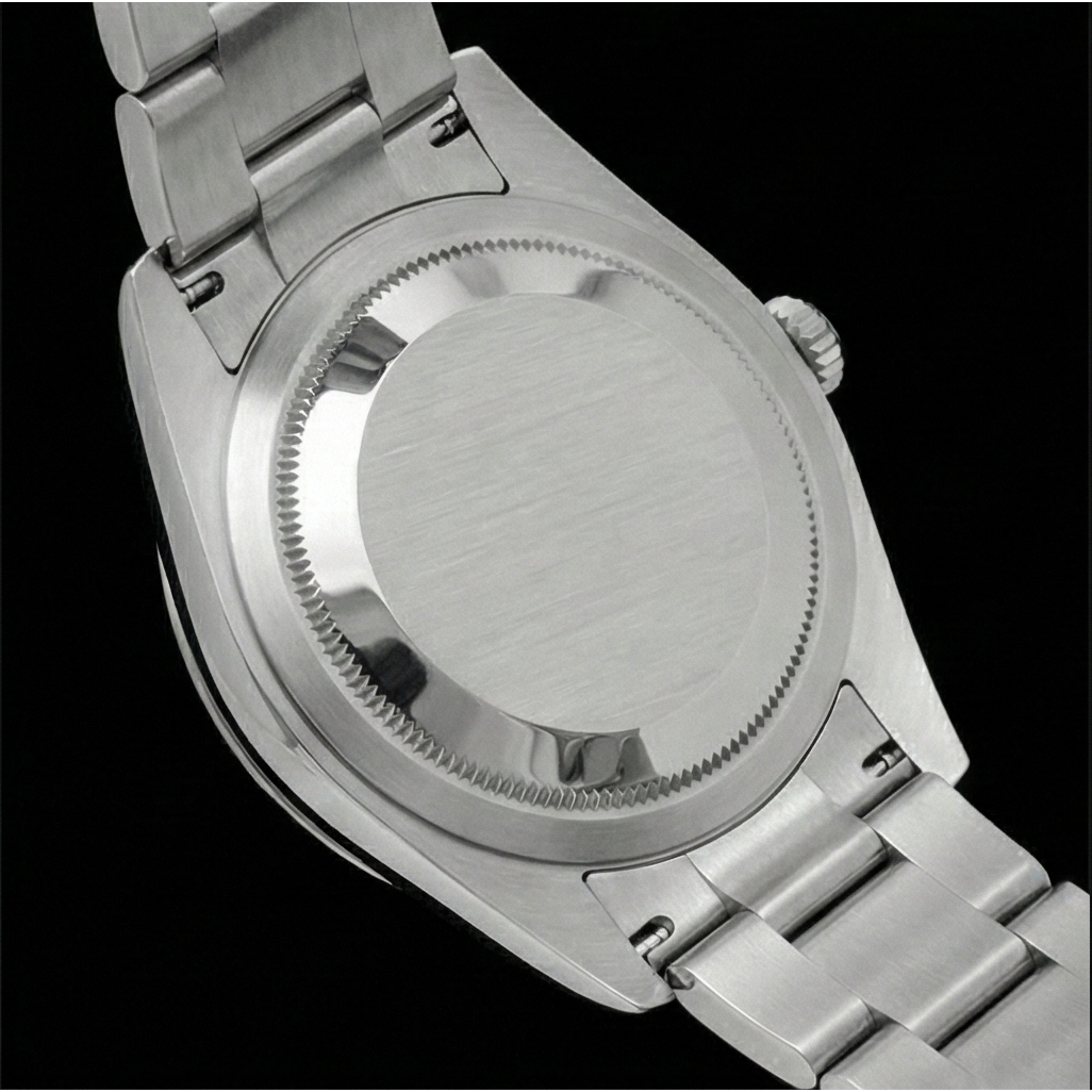 Genuine Fine Diamond Rolex 0.20 ct Stainless Steel – back view