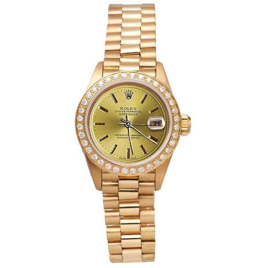 Champagne Stick Dial President Watch