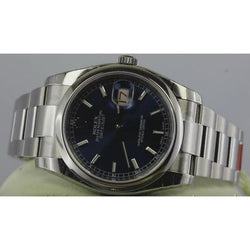 Rolex Date Ii Mens Gents Watch 41Mm Oyster Bracelet Blue Dial Ss