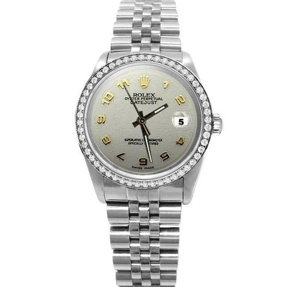 Diamond Arabic Dial Datejust Ss Jubilee Watch