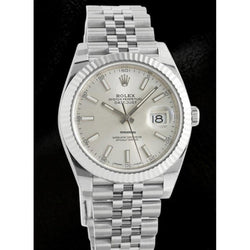 Rolex Date Just Ii 41 Mm Watch Silver Dial Stainless Steel Bracelet