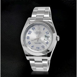 Rolex Date Just Ii Rhodium Dial Mens Watch 41 Mm Oyster Ss Bracelet