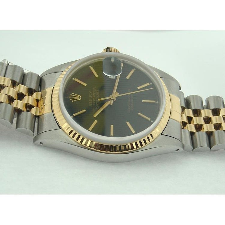 Oyester Datejust Black Stick Dial