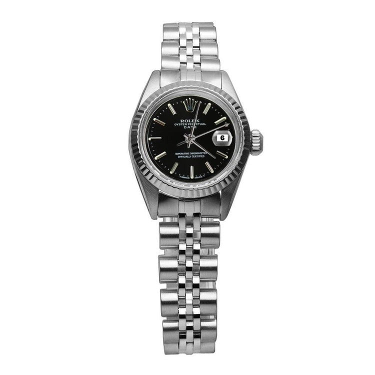 Black Stick Dial Fluted Bezel