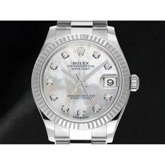 Rolex Datejust 31 Mother Of Pearl Steel White Gold Men's Watch