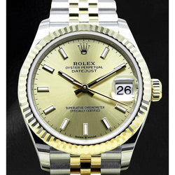 Rolex Datejust 31mm Champagne Luminous Two Tone Watch