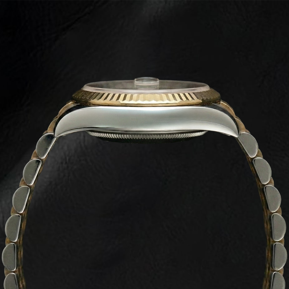 Genuine Cultured Pearl Rolex 0.20 ct Two Tone – profile view