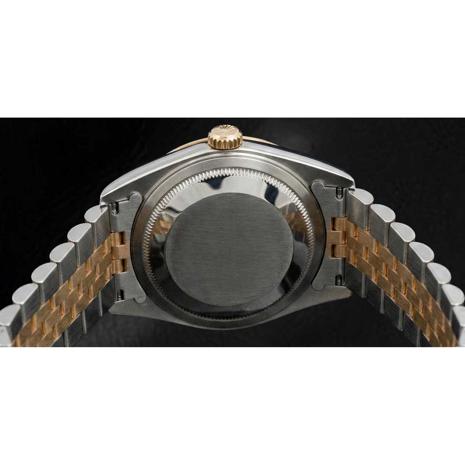 Genuine Cultured Pearl Rolex 0.20 ct Two Tone – top view