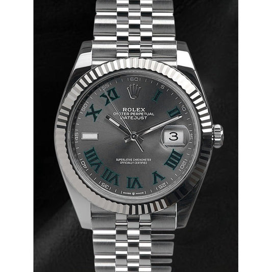 Rolex Datejust 41mm Wimbledon Roman Stainless Steel Men's Watch
