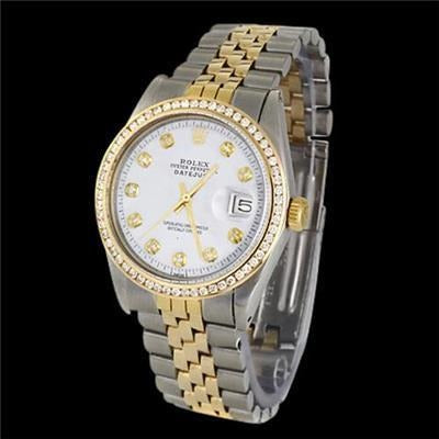 Bezel Two Tone Mens Watch