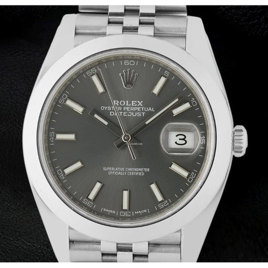 Rolex Datejust Ii Rhodium Dial Men Watch Jubilee Bracelet Ss