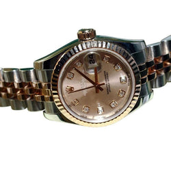 Rolex Datejust Ladies Watch Champagne Diamond Dial