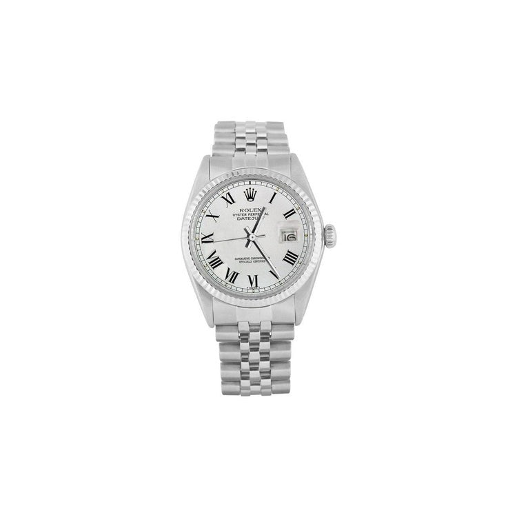 Men Watch White Roman Dial