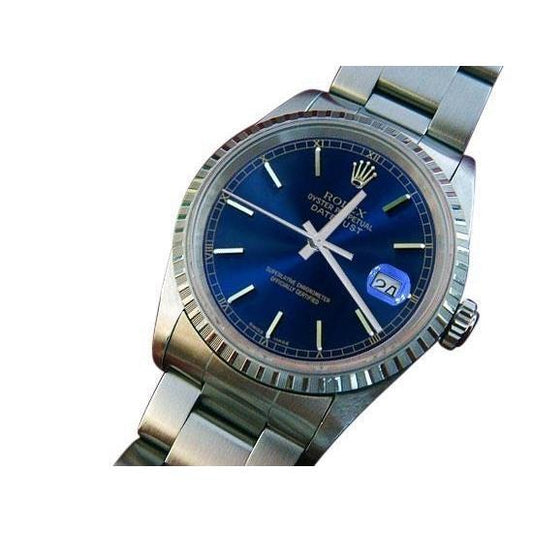 Mens Watch Blue Stick Dial