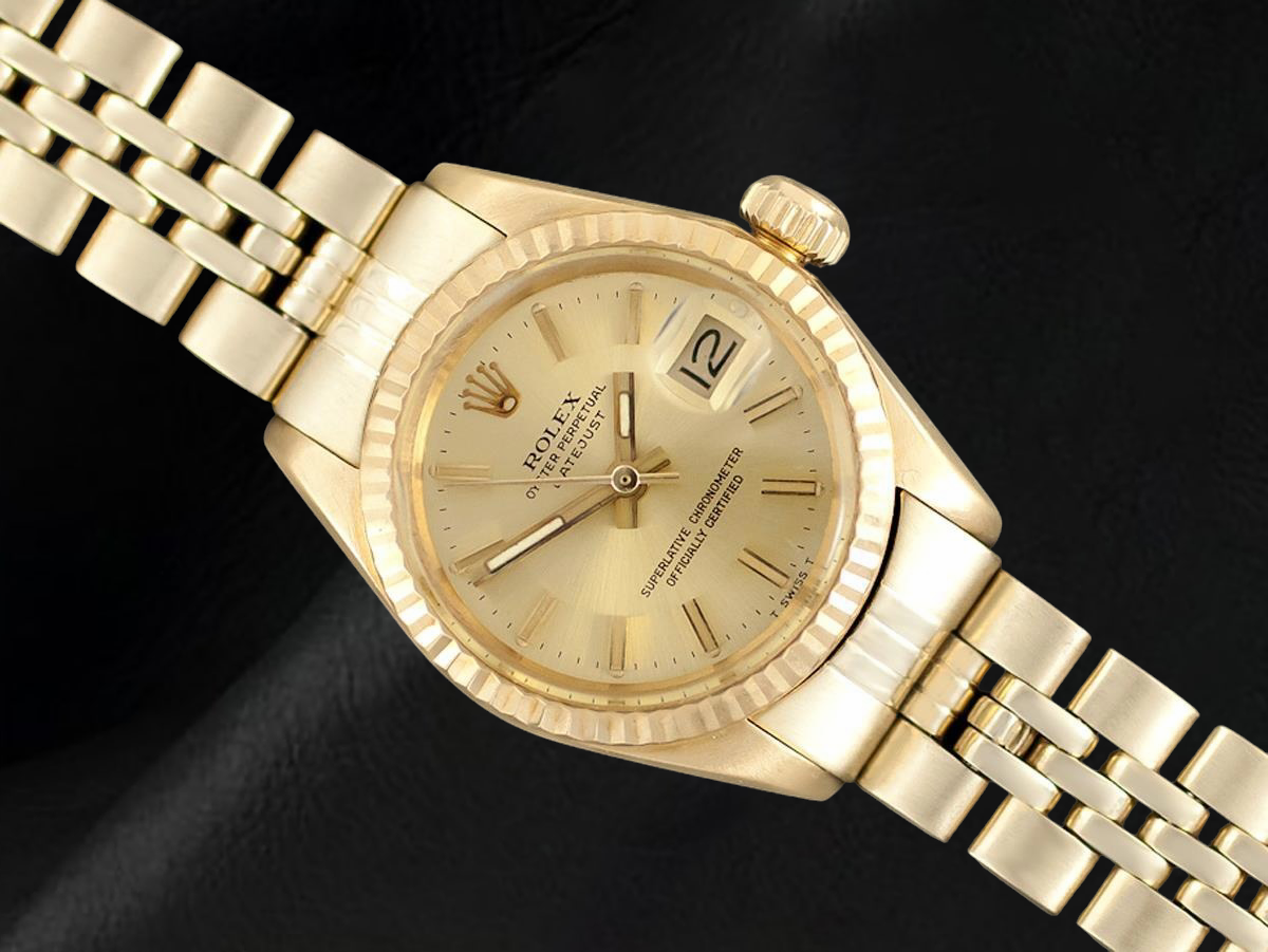 Rolex Datejust President Style 26 mm Yellow Gold Ladies Watch