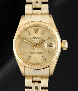 Rolex Datejust President Style 26 mm Yellow Gold Ladies Watch