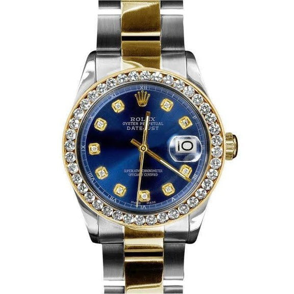 Bezel Oyster Bracelet Gold And Ss 