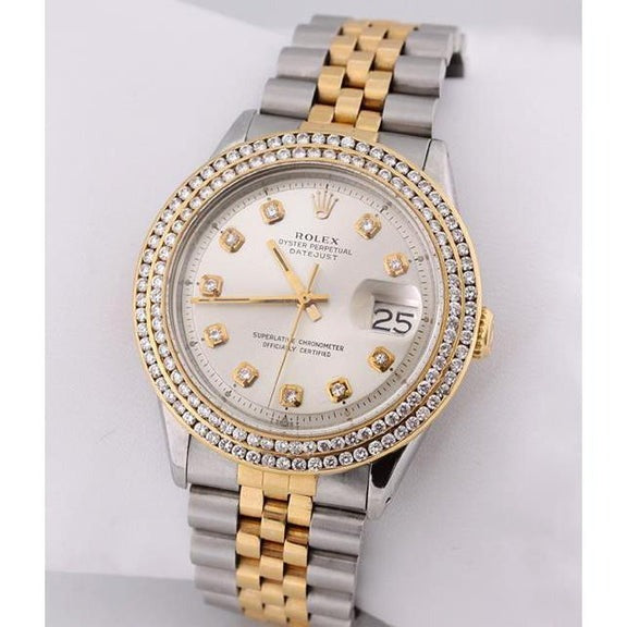 Watch Double Row Diamond Bezel