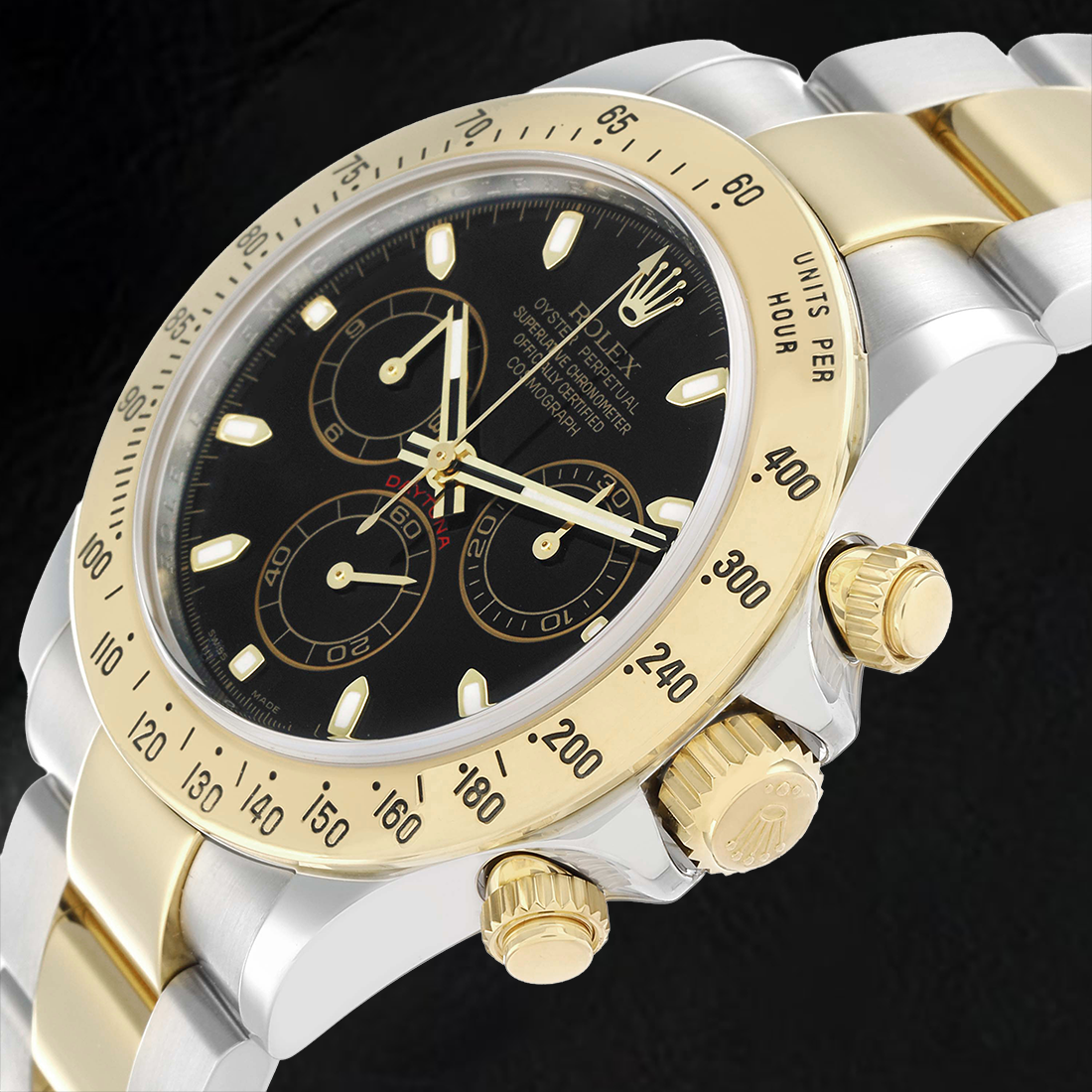 Rolex Two Tone with Gemstone – side view