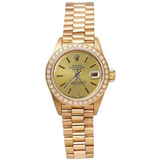 Champagne Tapestry Stick Dial Watch