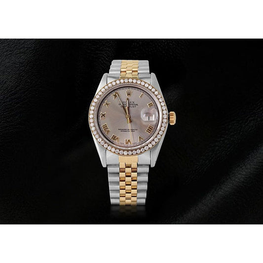 Men's Watch Two Tone Jubilee Gray Roman